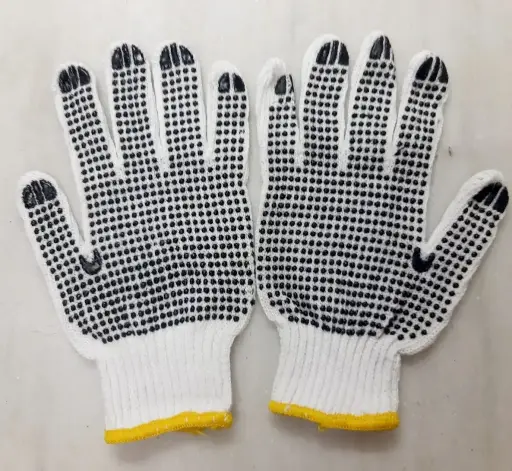 Knitted cotton safety Hand gloves