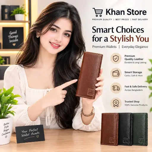 Premium leather wallet LV